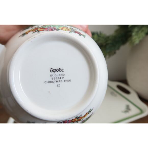 Spode Christmas Tree Melamine Tray and Ceramic Bowl England - Picture 6 of 8